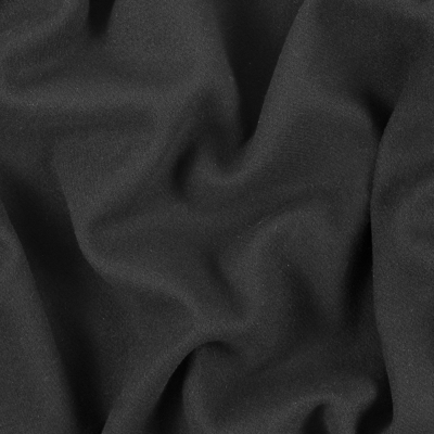 Black Twill Wool Coating | Mood Fabrics