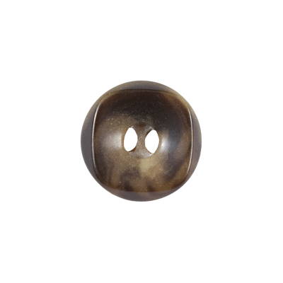 Brown and Beige Plastic Button - 28L/18mm | Mood Fabrics