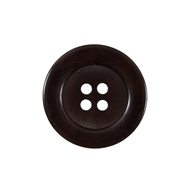 Chocolate Brown 4-Hole Plastic Button - 36L/23mm | Mood Fabrics