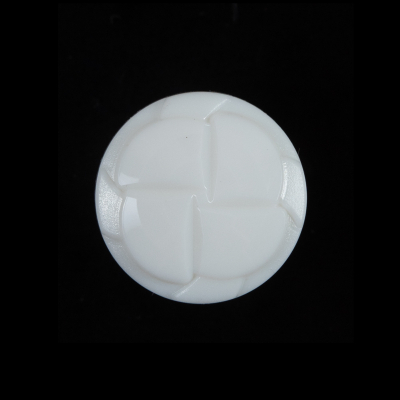 White Beveled Pinwheel Petals Shank-Back Button - 36L/23mm | Mood Fabrics