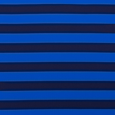 Electric Blue Awning Striped Stretch Eclon Jersey | Mood Fabrics