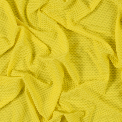 Yellow Knit Jacquard Mesh | Mood Fabrics