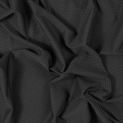 Solid Black Stretch Mesh with Wicking Capabilities | Mood Fabrics