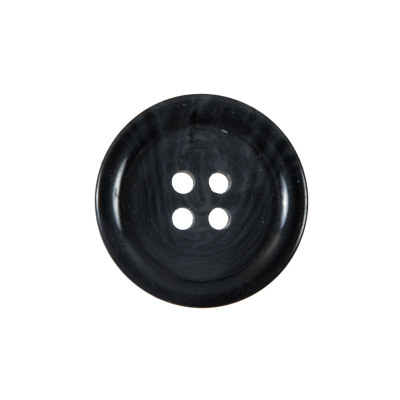 Dark Gray 4-Hole Plastic Button - 36L/23mm | Mood Fabrics