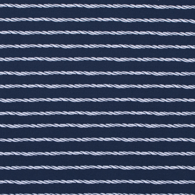 Mood Indigo Striped Ropes Printed on a Polyester Spandex | Mood Fabrics