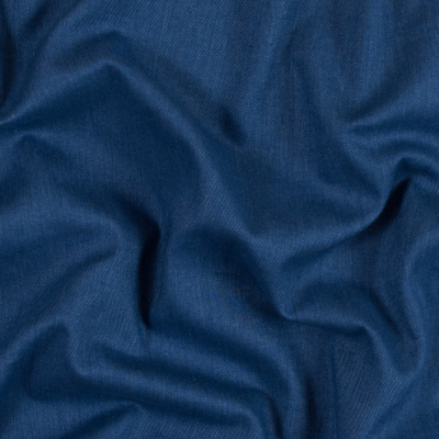 Dutch Blue Brushed Cotton Twill | Mood Fabrics