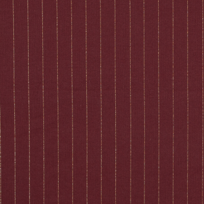 Rosewood Cotton Lawn with Metallic Gold Pinstripes | Mood Fabrics