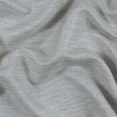Glacier Gray and Silver Lining Cotton and Rayon Tweed | Mood Fabrics