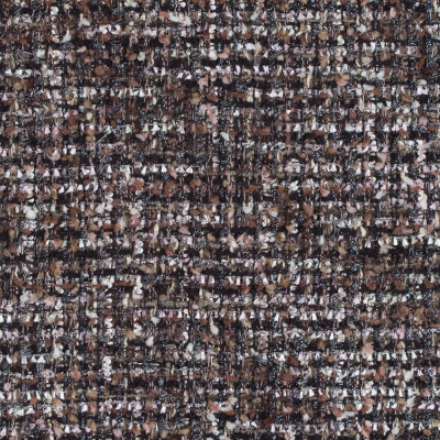 Luminous Brown Wool Tweed with Metallic Inserts | Mood Fabrics