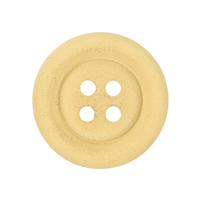 Matte Yellow 4-Hole Tiny Mound Plastic Button - 42L/27mm | Mood Fabrics