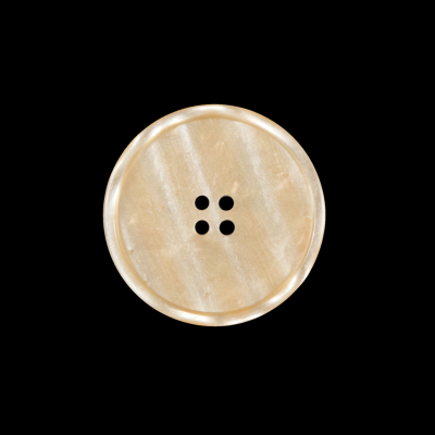 Beige Iridescent Plastic Button - 36L/23mm | Mood Fabrics