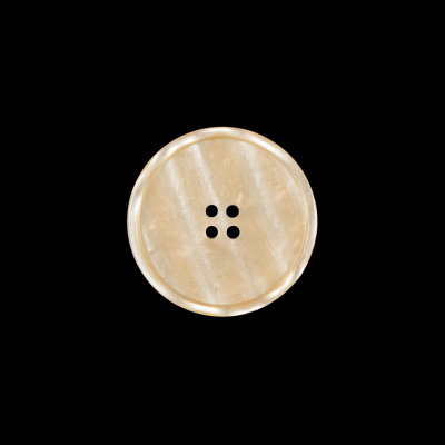 Beige Iridescent Plastic Button - 28L/18mm | Mood Fabrics