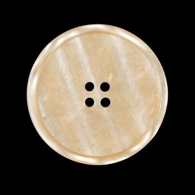 Beige Iridescent 4-Hole Plastic Button - 44L/28mm | Mood Fabrics