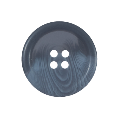 Blue Translucent Rimmed Plastic Button - 40L/25.5mm | Mood Fabrics