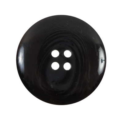 Black and Gray Swirl 4-Hole Plastic Button - 44L/28mm | Mood Fabrics