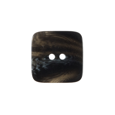 Black Square Two-Hole Plastic Button - 32L/20mm | Mood Fabrics