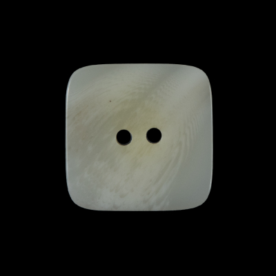 White Square Two-Hole Plastic Button - 36L/23mm | Mood Fabrics