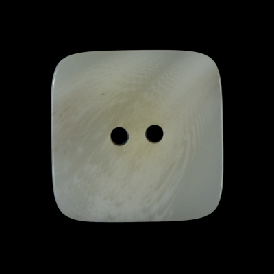 White Square Two-Hole Plastic Button - 44L/28mm | Mood Fabrics