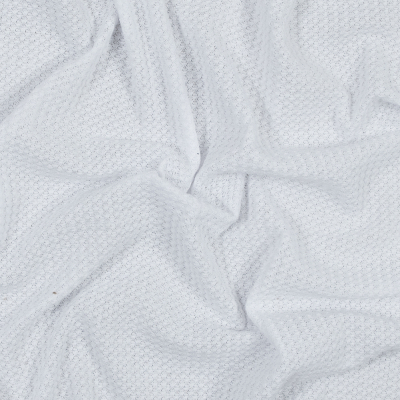 Percy White Waffle Sweater Knit | Mood Fabrics