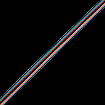 Multi-Color Striped Grosgrain Ribbon - 0.75