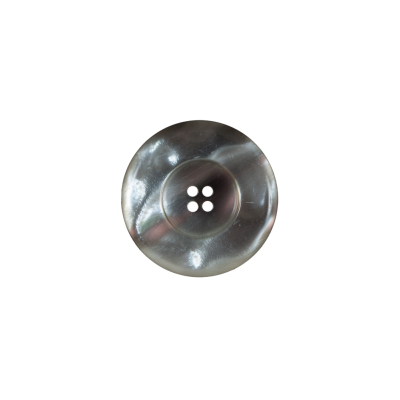 Gray Iridescent Plastic Button - 24L/15mm | Mood Fabrics