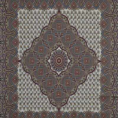 Italian Beige Paisley Square Paneled Print | Mood Fabrics