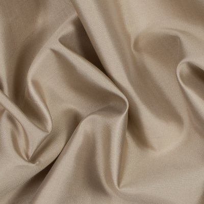 Beige Cotton Backed Silk Woven | Mood Fabrics