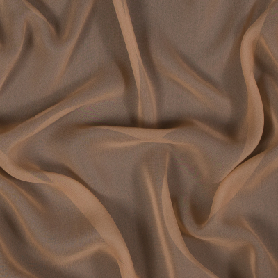 Peach Nougat Solid Silk Chiffon | Mood Fabrics
