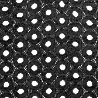 Sea NY Black Geometric Cotton Guipure Lace | Mood Fabrics