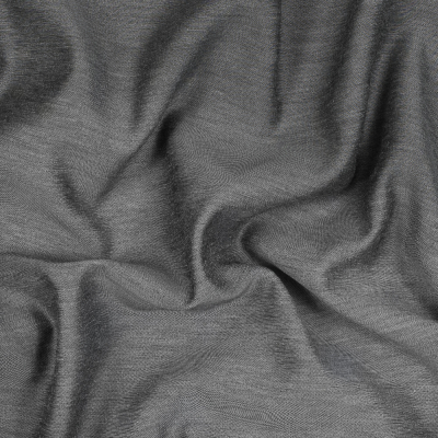 Gray Chambray Blended Wool Shirting | Mood Fabrics