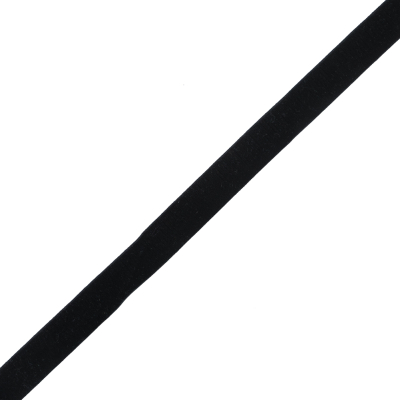 Stretch Black Single-Faced Velvet Ribbon | Mood Fabrics