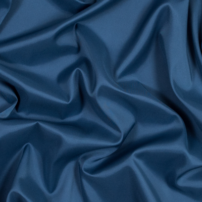 Ensign Blue Shiny Polyester Twill Lining | Mood Fabrics