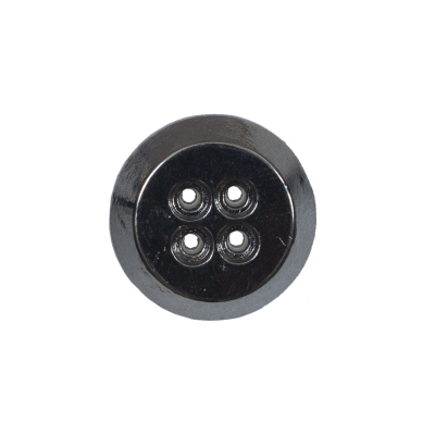 Italian Gunmetal Metal 4-Hole Button - 36L/23mm | Mood Fabrics