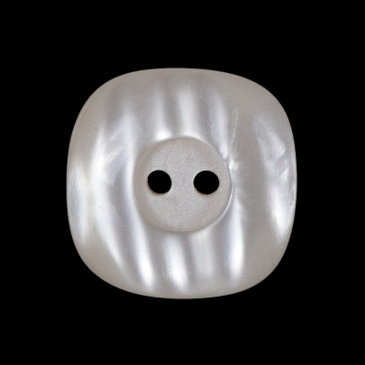 Beige Luminous Plastic Two-Hole Button - 40L/25.5mm | Mood Fabrics