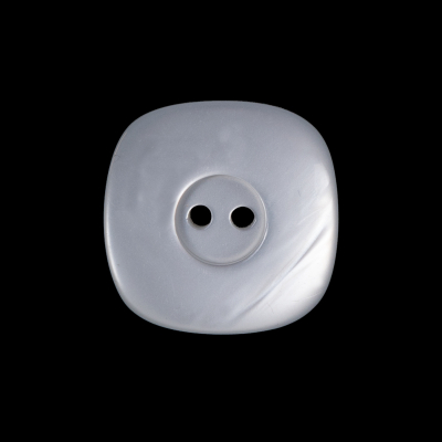 Light Silver Luminous Plastic Two-Hole Button - 36L/23mm | Mood Fabrics