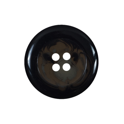 Dark Brown 4-Hole Plastic Button - 40L/25.5mm | Mood Fabrics