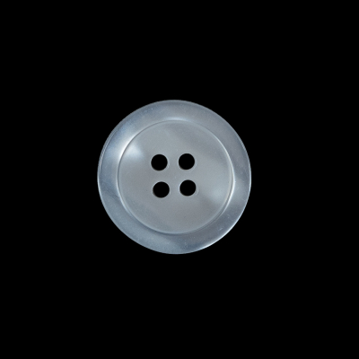 White Iridescent Plastic Button - 32L/20mm | Mood Fabrics