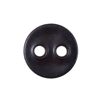 Thick Dark Brown 2-Hole Plastic Button - 32L/20mm | Mood Fabrics