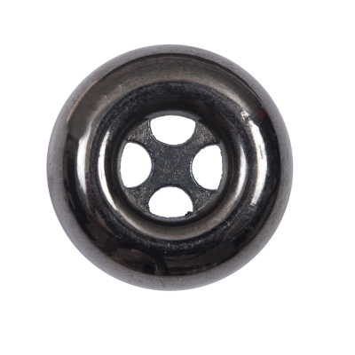 Italian Gunmetal 4-Hole Metal Button - 44L/28mm | Mood Fabrics