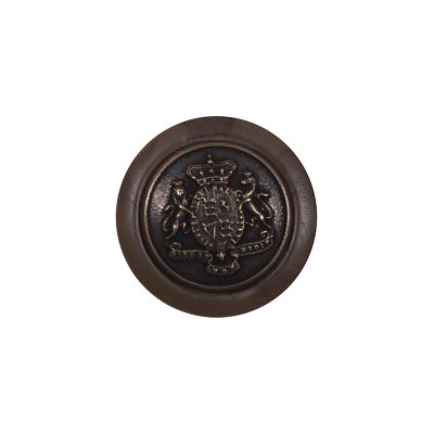 Metal Crest Shank Back Button with a Plastic Base - 32L/20mm | Mood Fabrics