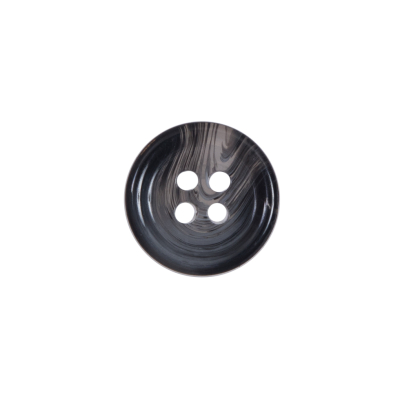 Gray Plastic 4-Hole Button - 24L/15mm | Mood Fabrics