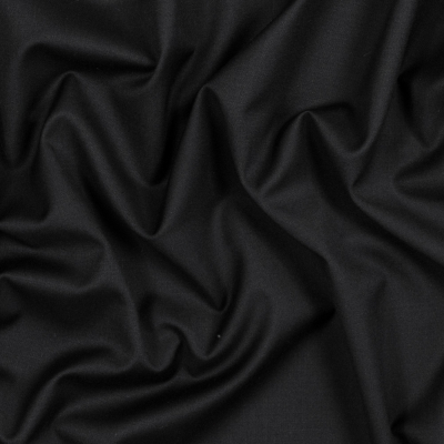 Italian Black Wool Suiting | Mood Fabrics