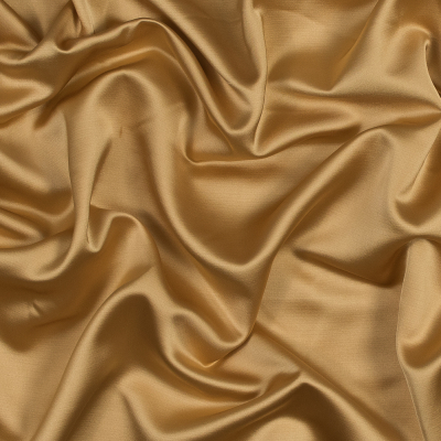 Gold Textural Polyester Satin | Mood Fabrics