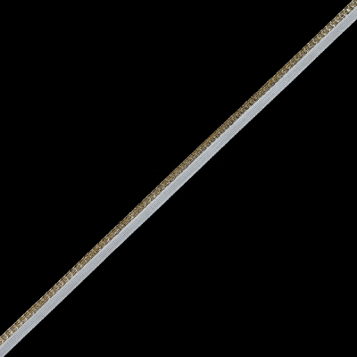 Gold Metallic Cord with White Lip - 0.25