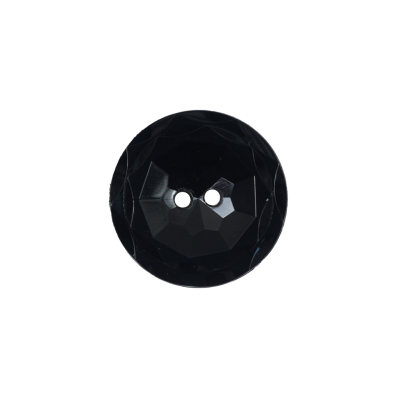 Italian Black 2-Hole Plastic Button - 30L/19mm | Mood Fabrics