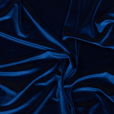 Persica Royal Blue Stretch Velour | Mood Fabrics