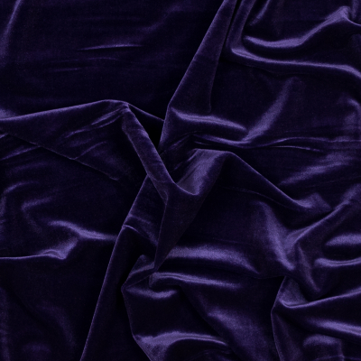 Persica Purple Stretch Velour | Mood Fabrics