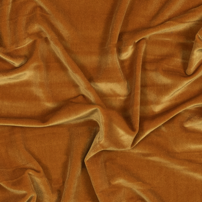Persica Honor Gold Stretch Velour | Mood Fabrics