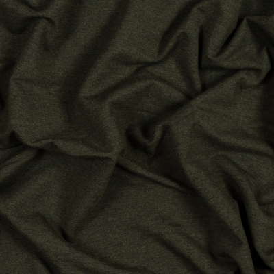 Jessamyn Heather Forest Bamboo and Cotton Stretch Knit Fleece | Mood Fabrics