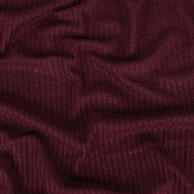 Percy Burgundy Waffle Sweater Knit | Mood Fabrics